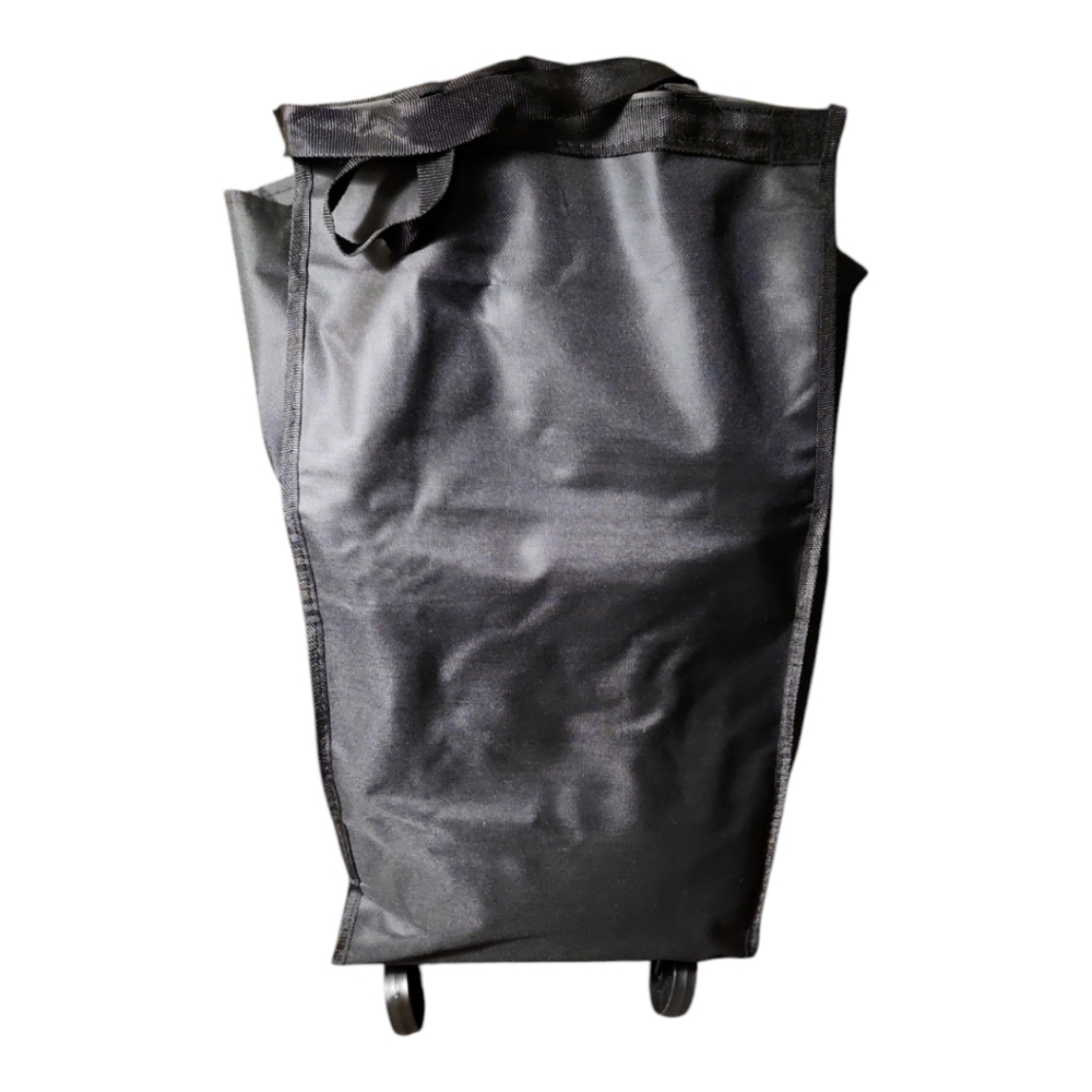 Black Collapsible Travel Tote With Wheels. EUC. Unisex